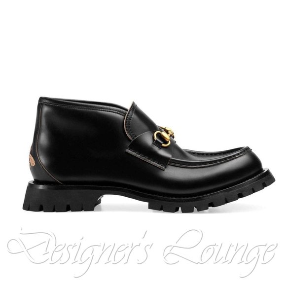 ⚡️SOLD! NEW GUCCI Cordovan Lux Harald Horsebit Black Leather Ankle Boots 7.5 G - Picture 7 of 13